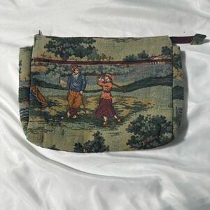 Holdings Fine Accessories Vintage Tapestry Bag With Golf Design  pattern